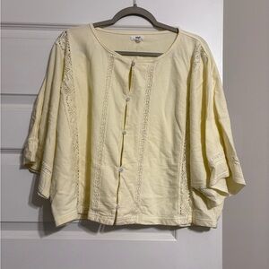 Aerie Light Yellow Button-Down Shirt